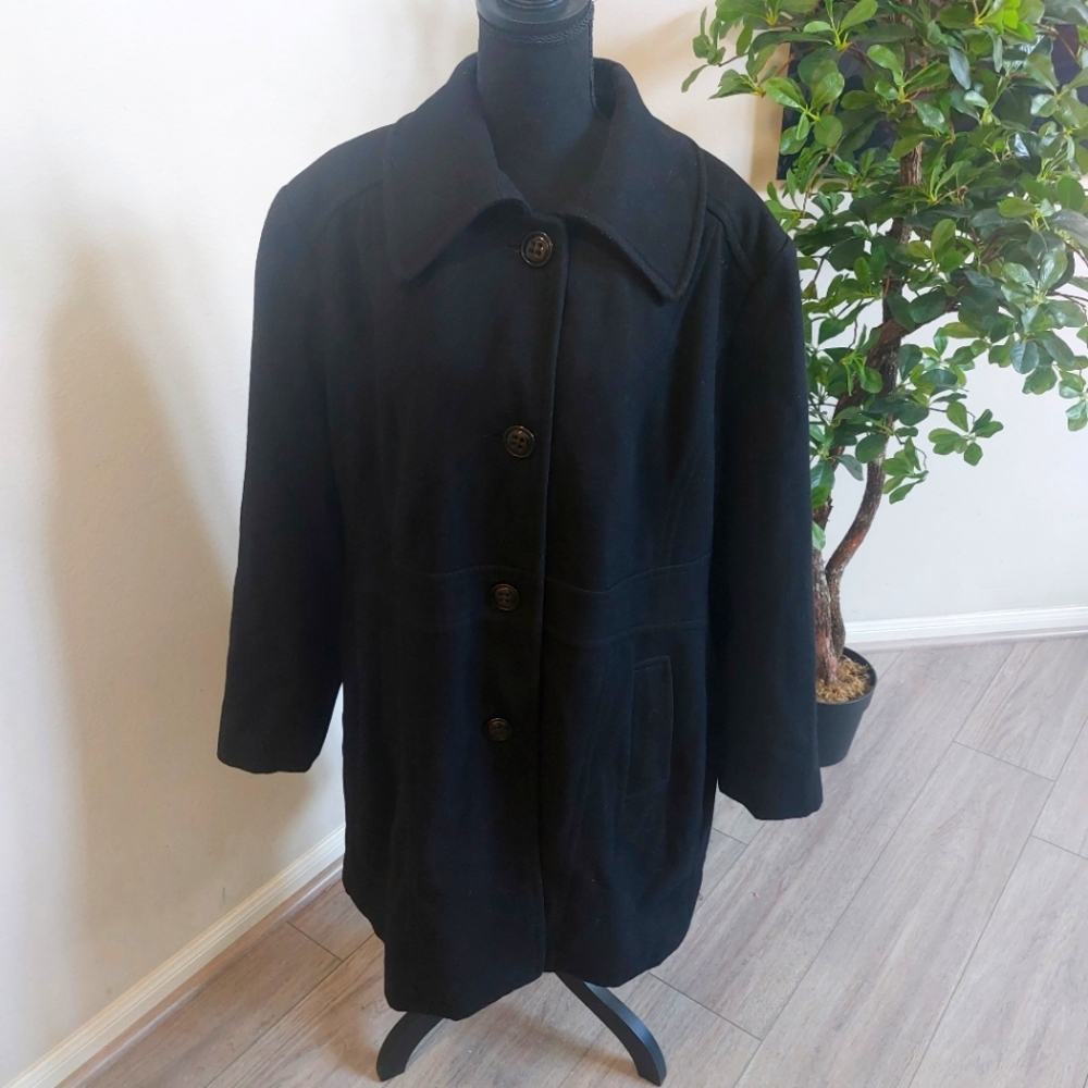 Giacca Gallery Black Wool Coat